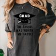 Grad 2021 Graduation Tassel Was Worth The Hassle Women's Comfort Colors T-Shirt Pepper