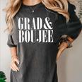 Grad And Boujee Graduation High School College Fun Women's Comfort Colors T-Shirt Pepper