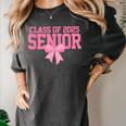 Graduate 2025 Class Of 2025 Senior Coquette Bow Graduation Women's Comfort Colors T-Shirt Pepper