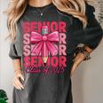 Graduate 2025 For Senior 2025 Graduation Coquette Pink Bow Women's Comfort Colors T-Shirt Pepper