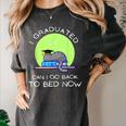 I Graduated Can I Go Back To Bed Now Cat Graduation For Men Women Girls Kids Women's Comfort Colors T-Shirt Pepper
