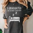 I Graduated Can I Go Back To Bed Now Funny Lazy Graduation Women's Comfort Colors T-Shirt Pepper