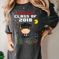 Graduation Class Of 2018 Game Over 8-Bit Gamer Women's Comfort Colors T-Shirt Pepper