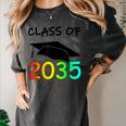 Graduation Class Of 2035 Hand Prints Space Pre-K -12th Grade Women's Comfort Colors T-Shirt Pepper
