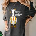Graduation Senior Silly Goose Today Im A Serious Goose Women's Comfort Colors T-Shirt Pepper