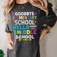 Graduation Shirt For 5th Grader Goodbye Hello Middle School Women's Comfort Colors T-Shirt Pepper