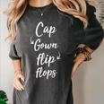 Graduation Shirt Cap Gown Flip Flops T-Shirt Women's Comfort Colors T-Shirt Pepper