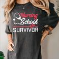 Graduation Shirt For Nurses Nursing School Survivor Tee Women's Comfort Colors T-Shirt Pepper