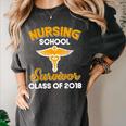 Graduation Shirt Nursing School Survivor Class Of 2018 Tee Women's Comfort Colors T-Shirt Pepper