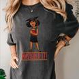 Graduation Woman Tshirt Black Melanin Masters Degree Women's Comfort Colors T-Shirt Pepper
