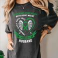 Green Ribbon In Memory Of Husband Kidney Disease Awareness Women's Comfort Colors T-Shirt Pepper Green Ribbon In Memory Of Husband Kidney Disease Awareness Women's Comfort Colors T-Shirt Pepper