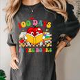 Groovy 100 Days In The Books Reading 100th Day Of School Women's Comfort Colors T-Shirt Pepper