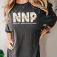 Groovy NNP Neonatal Nurse Practitioner Floral Graduation Women's Comfort Colors T-Shirt Pepper
