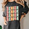 Groovy Senior Graduation Cute Groovy Senior Class Of 2024 Women's Comfort Colors T-Shirt Pepper