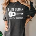 I Like Guitar & Maybe 3 People Music Introvert Guitar Women's Comfort Colors T-Shirt Pepper
