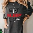 Haircutter Barber Eat Sleep Cut Barbering Graduation Women's Comfort Colors T-Shirt Pepper