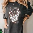 Hairdresser Gift Idea Graduation Tattoo Craft Hairstylist Women's Comfort Colors T-Shirt Pepper