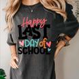 Happy Last Day Of School Kids Teacher Student Graduation Women's Comfort Colors T-Shirt Pepper