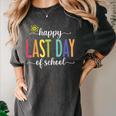 Happy Last Day Of School Women Teachers School Graduation Women's Comfort Colors T-Shirt Pepper