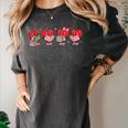 Heart Reading Books Valentine Teacher Library Book Lover Women's Comfort Colors T-Shirt Pepper