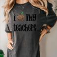 I Heart My Teachers I Love My Teachers Graduation Kids Teens Women's Comfort Colors T-Shirt Pepper