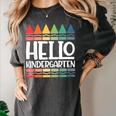 Hello Kindergarten First Day Back To School Graduation Women's Comfort Colors T-Shirt Pepper