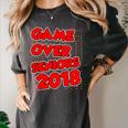High School Graduation Tshirt Game Over Senior Class Of 2018 Women's Comfort Colors T-Shirt Pepper