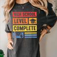 High School Level Complete Class Of 2024 Senior Graduation Women's Comfort Colors T-Shirt Pepper