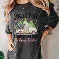 Holiday Scene Nostalgia North Pole Tree Farm Merry Christmas Women's Comfort Colors T-Shirt Pepper Holiday Scene Nostalgia North Pole Tree Farm Merry Christmas Women's Comfort Colors T-Shirt Pepper