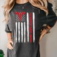 Hospice Aide American Flag Nurses Graduation Medical Women's Comfort Colors T-Shirt Pepper