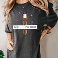 And I'm Done Rocket Graduation Retro Look Women's Comfort Colors T-Shirt Pepper