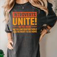 Introvert Antisocial Sarcasm Introverts Unite Anti Social Women's Comfort Colors T-Shirt Pepper