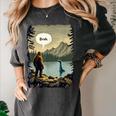 Introvert Bigfoot Sasquatch Loch Ness Monster Bruh Women's Comfort Colors T-Shirt Pepper