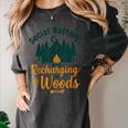 Introvert Camping Social Battery Recharging In The Woods Women's Comfort Colors T-Shirt Pepper Introvert Camping Social Battery Recharging In The Woods Women's Comfort Colors T-Shirt Pepper