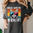 Introvert Cat How Do I Block You Retro Cat Sarcastic Men Women Girls Women's Comfort Colors T-Shirt Pepper