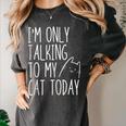 Introvert Cat Lover Kitten Kitty Cat Mom Cat Dad Pet Lover Women's Comfort Colors T-Shirt Pepper