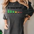 Introvert Cute My Social Battery Women's Comfort Colors T-Shirt Pepper Introvert Cute My Social Battery Women's Comfort Colors T-Shirt Pepper