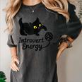 Introvert Energy Cat Love Cat Meme Women's Comfort Colors T-Shirt Pepper