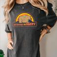 Introvert Me Happy Retro Sunset Capybara Tee Women's Comfort Colors T-Shirt Pepper