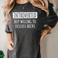 Introvert Introverted But Willing To Discuss Rocks Women's Comfort Colors T-Shirt Pepper Introvert Introverted But Willing To Discuss Rocks Women's Comfort Colors T-Shirt Pepper