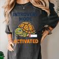 Introvert Mode Activated Low Social Battery Box Turtle Women's Comfort Colors T-Shirt Pepper Introvert Mode Activated Low Social Battery Box Turtle Women's Comfort Colors T-Shirt Pepper