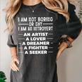 Introvert Not Boring Artist Lover Dreamer Fighter Seeker Women's Comfort Colors T-Shirt Pepper