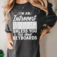 Im An Introvert Unless You Talk About Keyboards Player Women's Comfort Colors T-Shirt Pepper