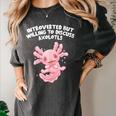 Introverted But Willing To Discuss Axolotl Salamander Women's Comfort Colors T-Shirt Pepper