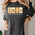 Introverted But Willing To Discuss Fall Vibes Autumn Pumpkin Women's Comfort Colors T-Shirt Pepper