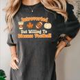 Introverted But Willing To Discuss Football Fall Women's Comfort Colors T-Shirt Pepper Introverted But Willing To Discuss Football Fall Women's Comfort Colors T-Shirt Pepper