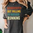 Introverted But Willing To Discuss Running Hobby Women's Comfort Colors T-Shirt Pepper Introverted But Willing To Discuss Running Hobby Women's Comfort Colors T-Shirt Pepper