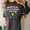Introverted But Willing To Discuss Video Games Introvert Raglan Baseball Tee Women's Comfort Colors T-Shirt Pepper Introverted But Willing To Discuss Video Games Introvert Raglan Baseball Tee Women's Comfort Colors T-Shirt Pepper