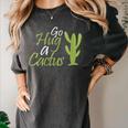 Introverts Sassy Saying Sassy Quote No Hugs Go Hug Cactus Women's Comfort Colors T-Shirt Pepper