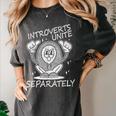 Introverts Unite Anti-Social Shy Person Joke Women's Comfort Colors T-Shirt Pepper
